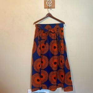 African Ankara Maxi Skirt